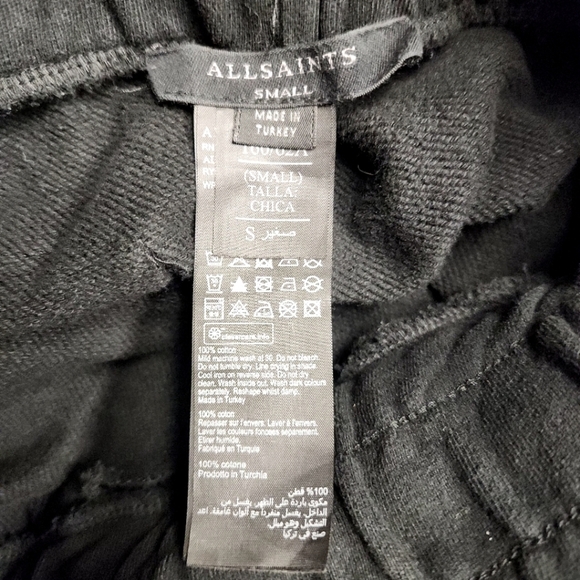 ALL SAINTS Alden Relaxed Cuffed Sweatpants In Black Size  S - Picture 10 of 16